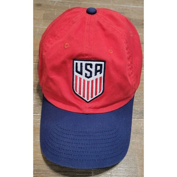 USA Soccer National Team NIKE Campus Adjustable Hat CAP Red & Navy HERITAGE86 - Picture 1 of 5